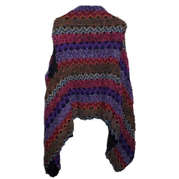 Soft Surroundings Taylor Textured Sweater Vest Multicolor Open Topper Missy One - Picture 6 of 9